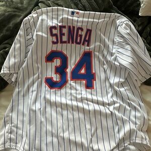 🧢 New York Mets Kodai Senga #34 Pinstripe Jersey | Size XL